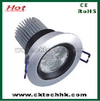 High power LED dimmable downlight 3*1W/3*3W