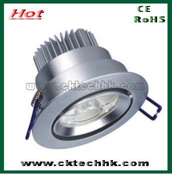 High power LED dimmable downlight 3*1W/3*3W