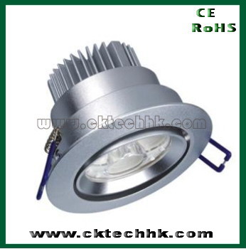 High power LED dimmable downlight 2*1W/2*3W