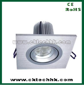 High power LED dimmable downlight 3*1W/3*3W