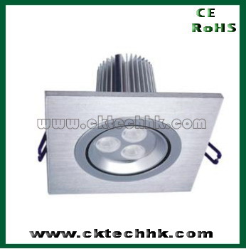 High power LED dimmable downlight 3*1W/3*3W